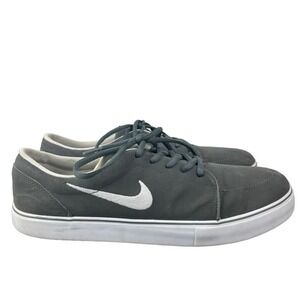 Nike SB Satire Canvas Skate Shoes Mens Size 12 Gray White